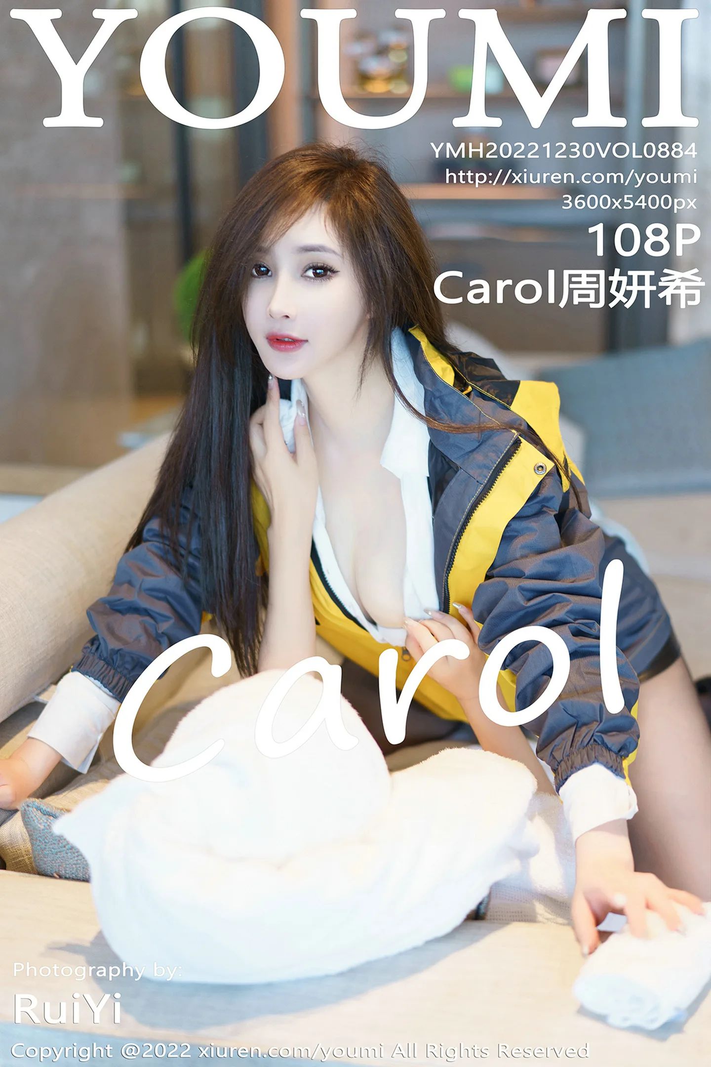 [YouMi尤蜜荟]Vol.884_女神Carol周妍希角色扮演白上衣配皮短裙露黑色内衣诱惑写真108P-秀人网 - XiuRen.Space